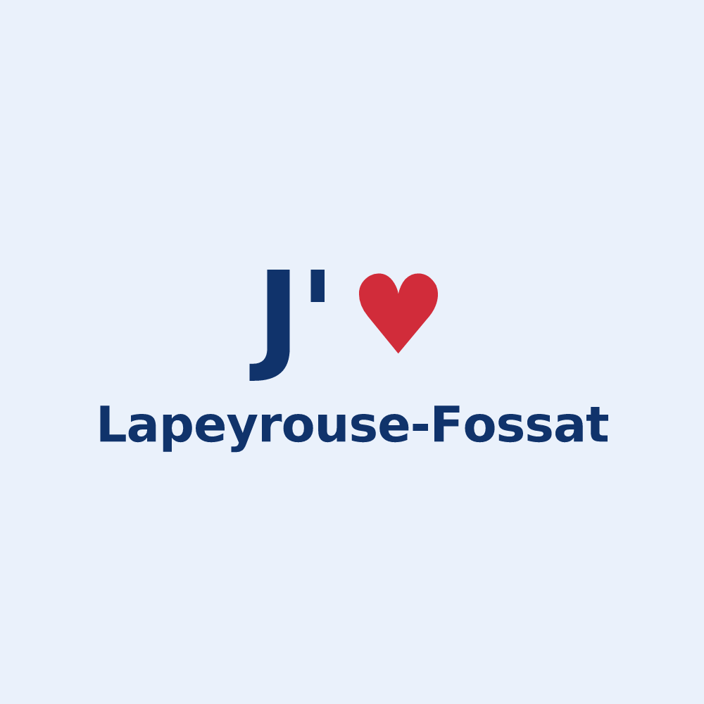 Sticker personnalisé Lapeyrouse-Fossat — design J'aime Lapeyrouse-Fossat