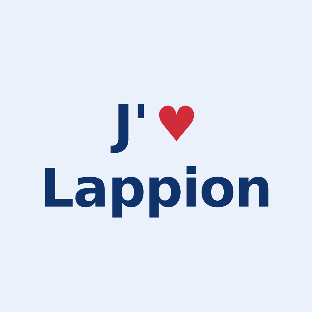 Sticker personnalisé Lappion — design « J'aime Lappion » imprimé sur le sticker