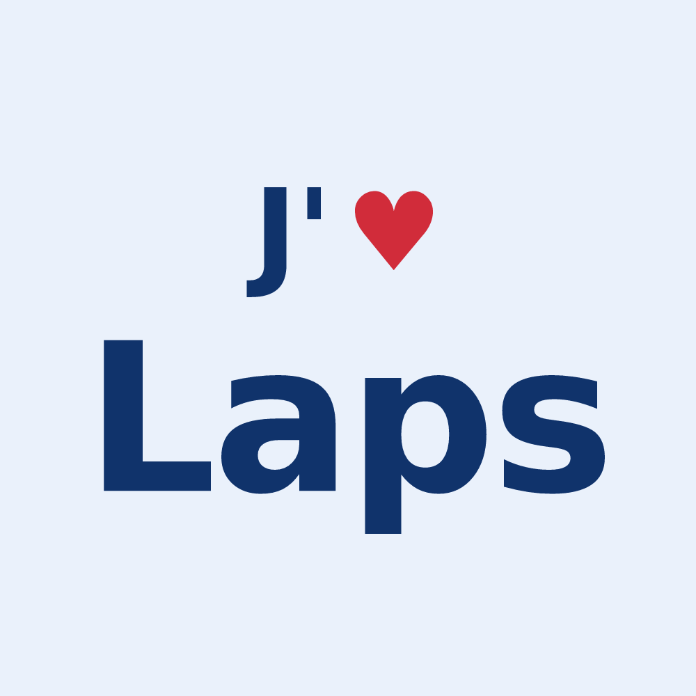 Sticker personnalisé Laps — design « J'aime Laps » imprimé sur le sticker