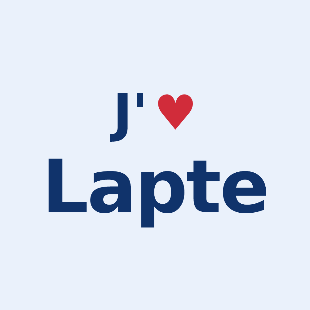 Sticker personnalisé Lapte — design J'aime Lapte