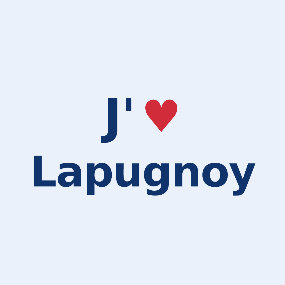 Sticker personnalisé Lapugnoy — design J'aime Lapugnoy