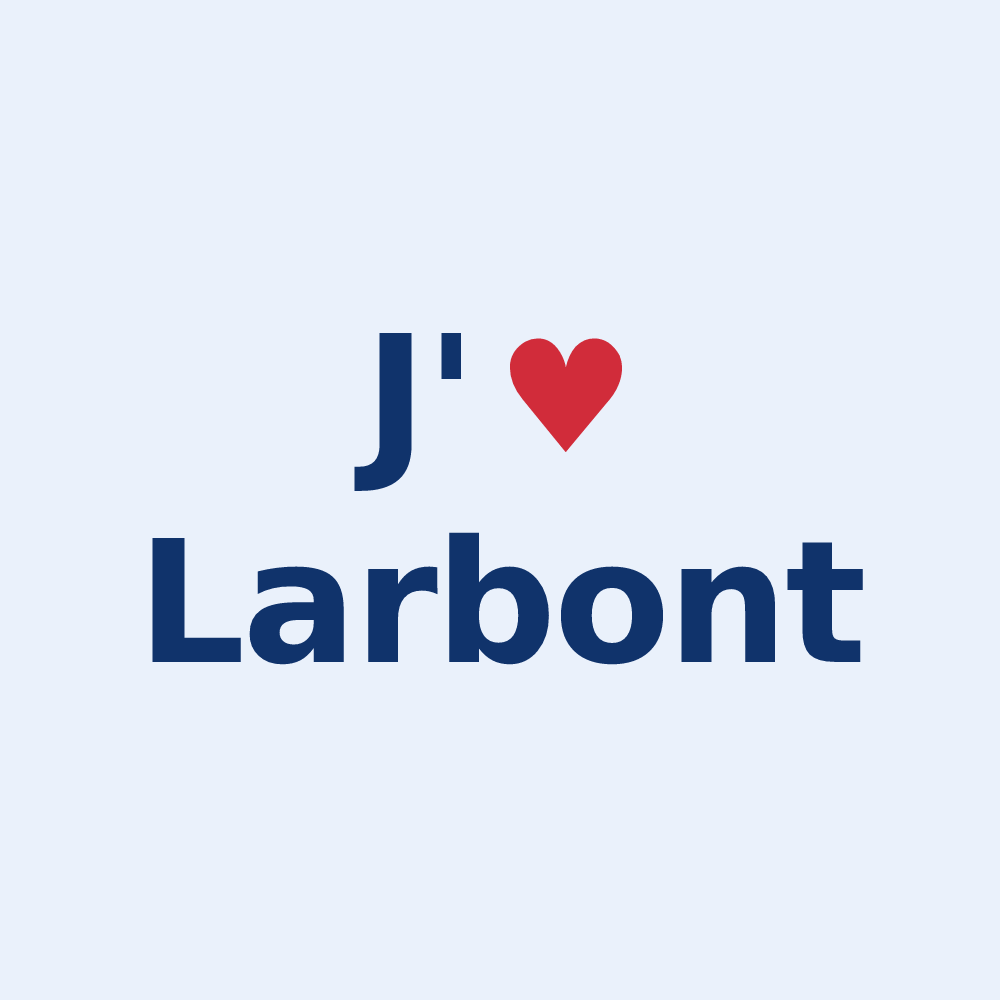 Sticker personnalisé Larbont — design J'aime Larbont