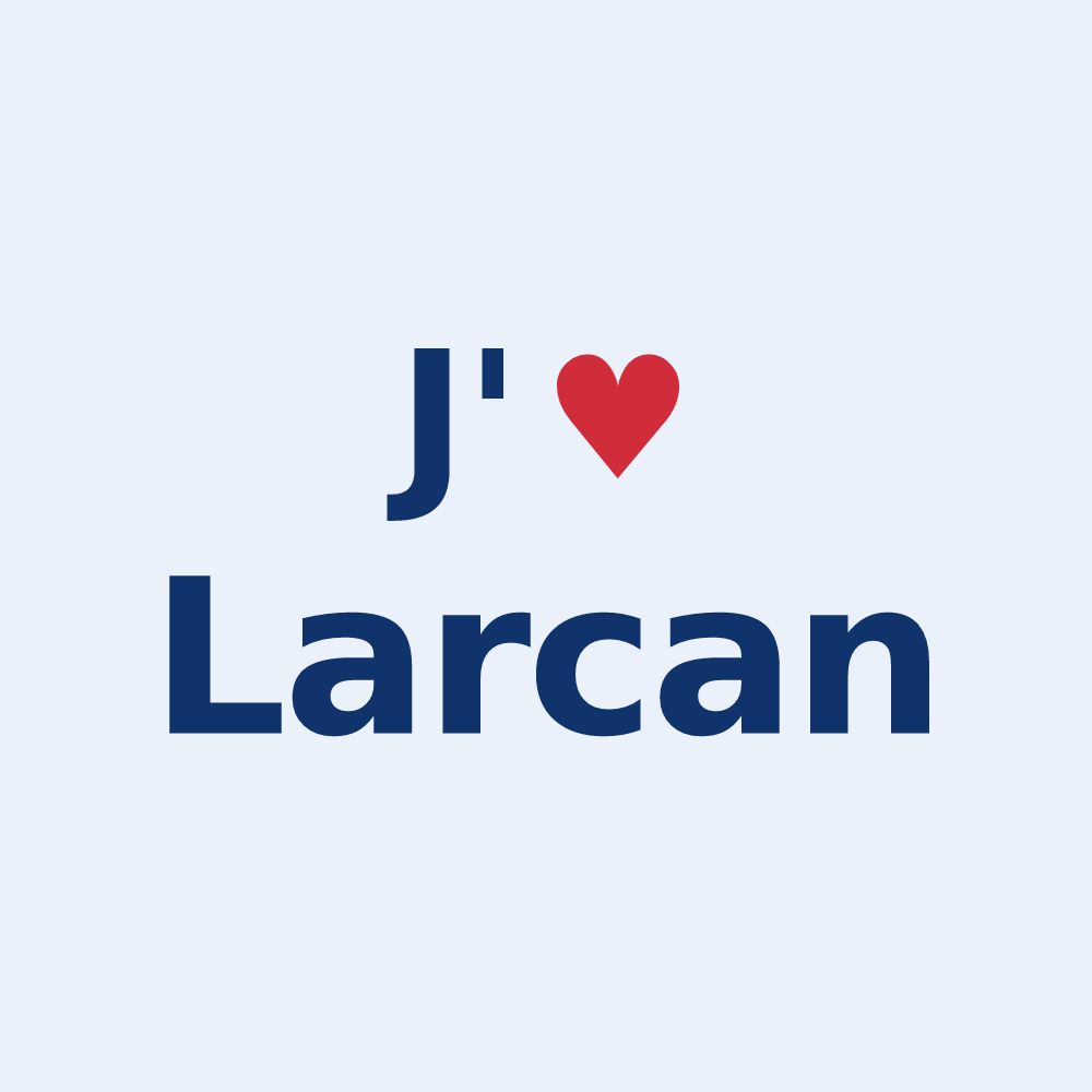 Sticker personnalisé Larcan — design J'aime Larcan
