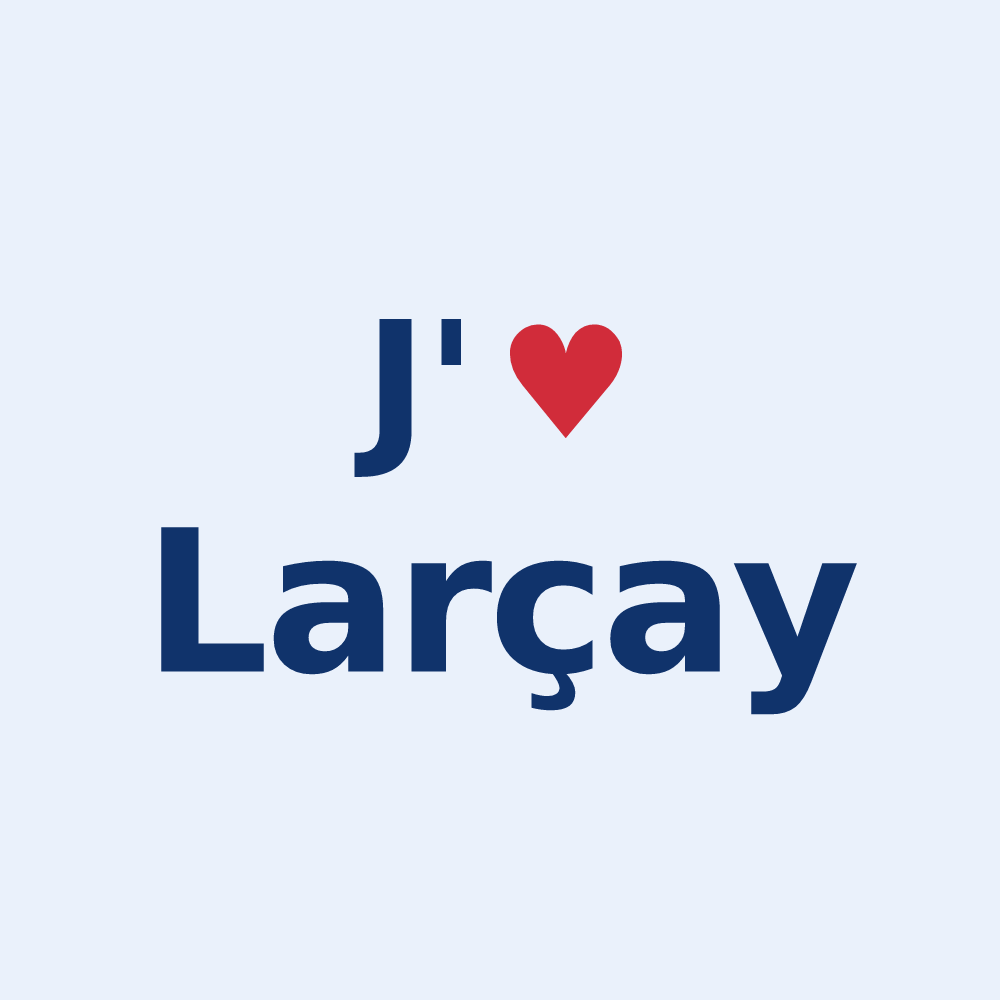 Sticker personnalisé Larçay — design J'aime Larçay