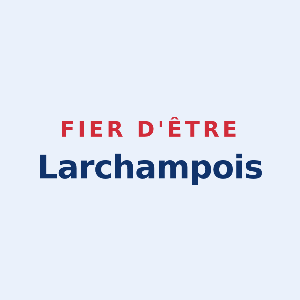 Sticker « Fier d'être Larchampois » — design pour Larchamp