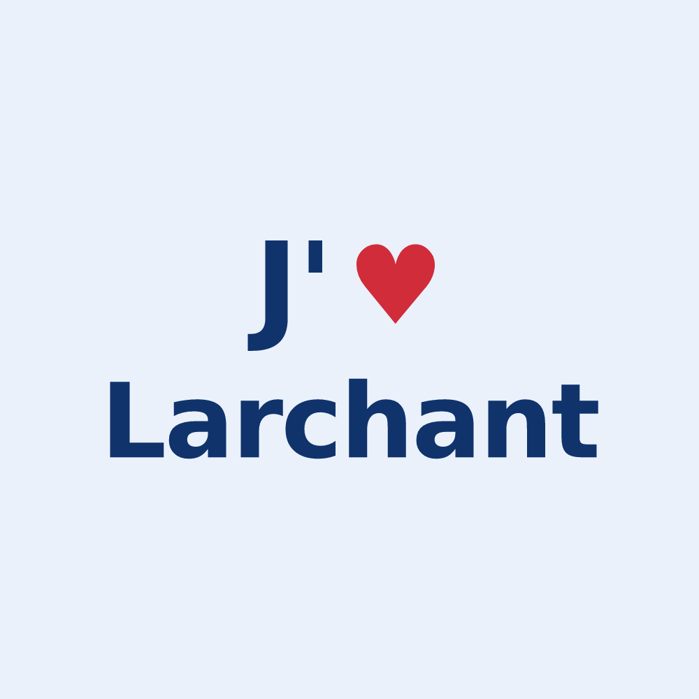Sticker personnalisé Larchant — design J'aime Larchant