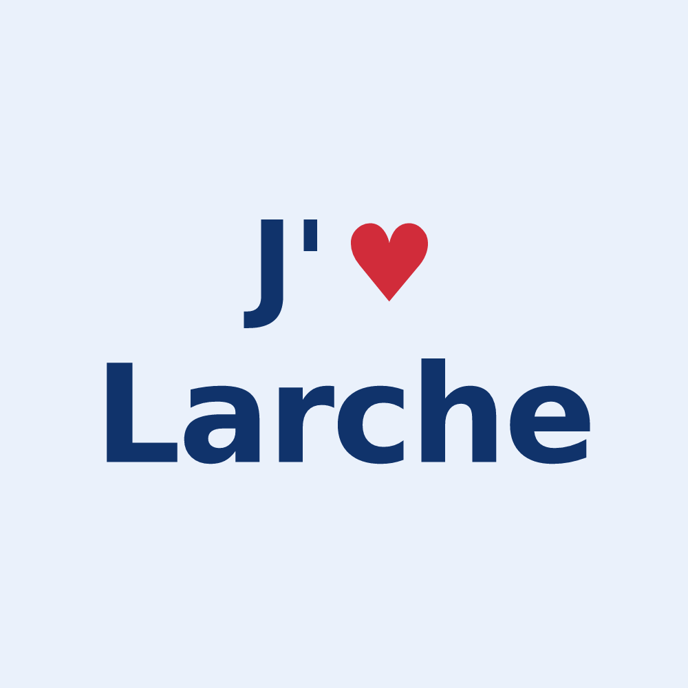 Sticker personnalisé Larche — design J'aime Larche