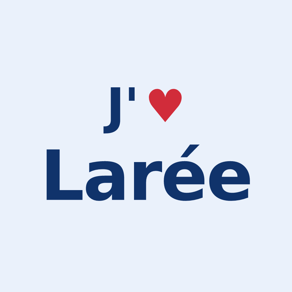 Sticker personnalisé Larée — design J'aime Larée
