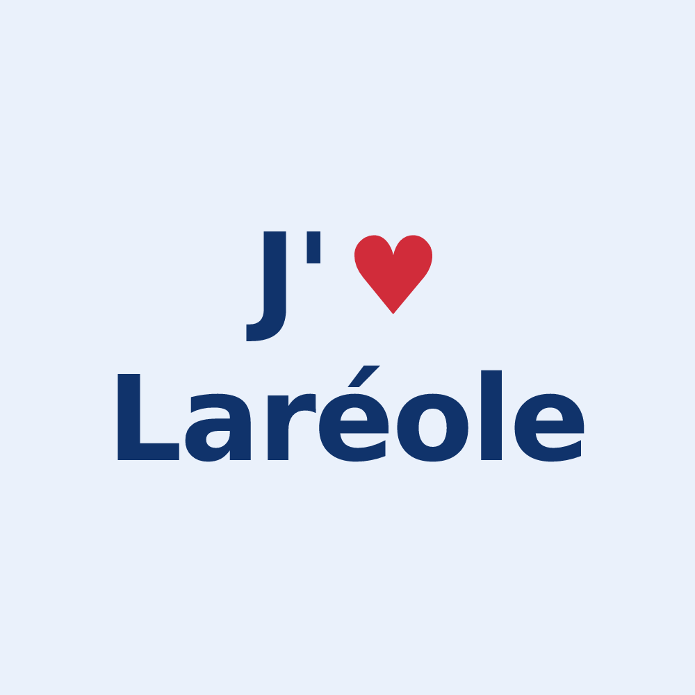 Sticker personnalisé Laréole — design J'aime Laréole