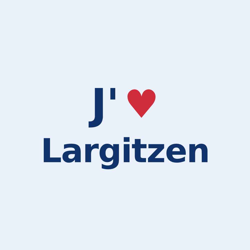 Sticker personnalisé Largitzen — design J'aime Largitzen