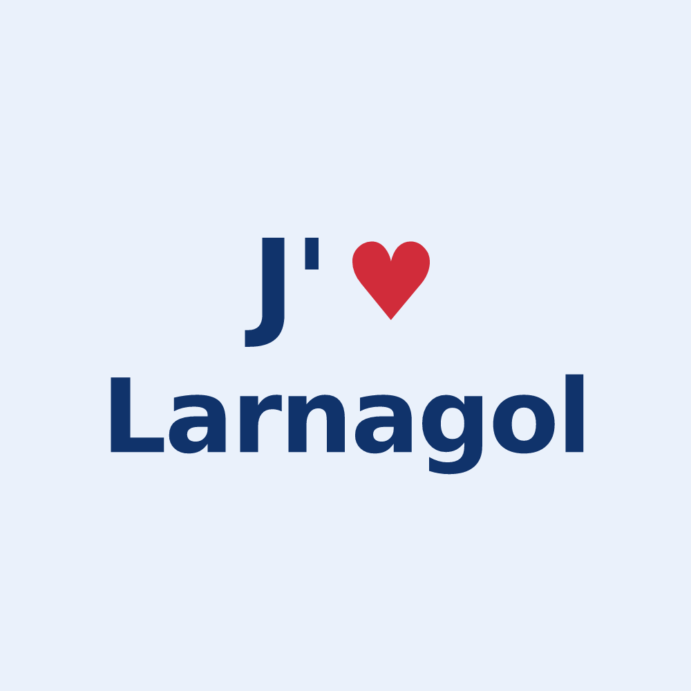 Sticker personnalisé Larnagol — design J'aime Larnagol