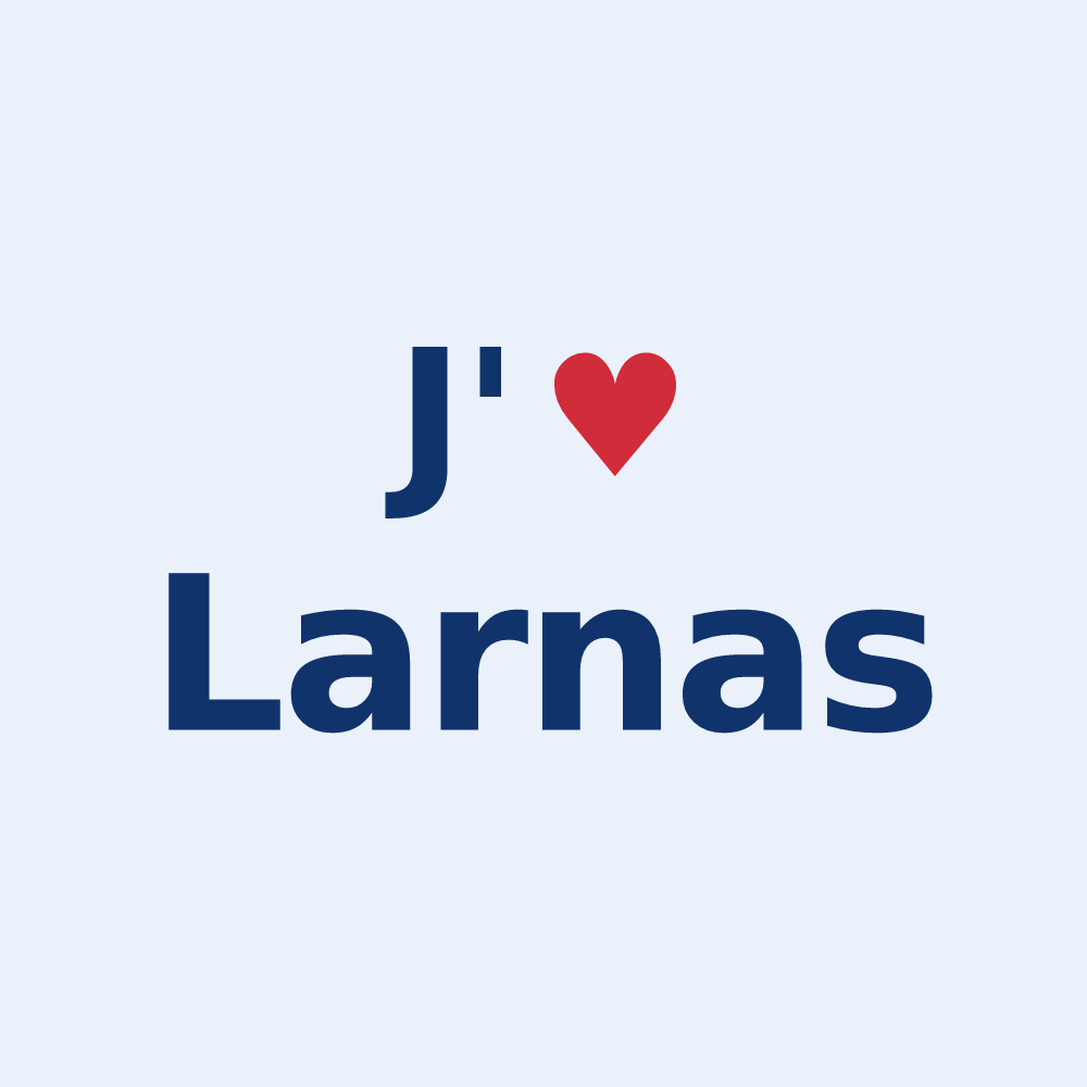 Sticker personnalisé Larnas — design J'aime Larnas