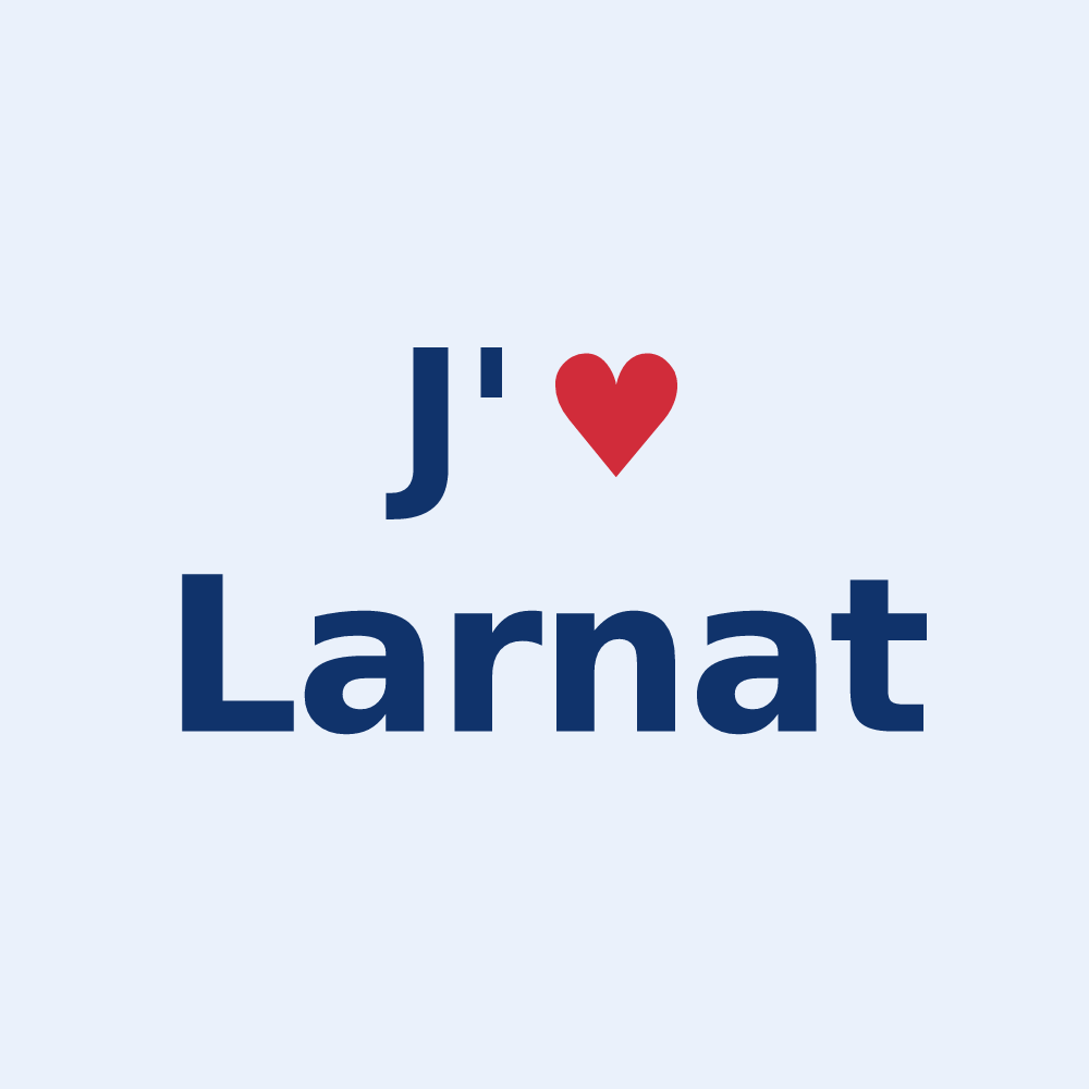 Sticker personnalisé Larnat — design J'aime Larnat