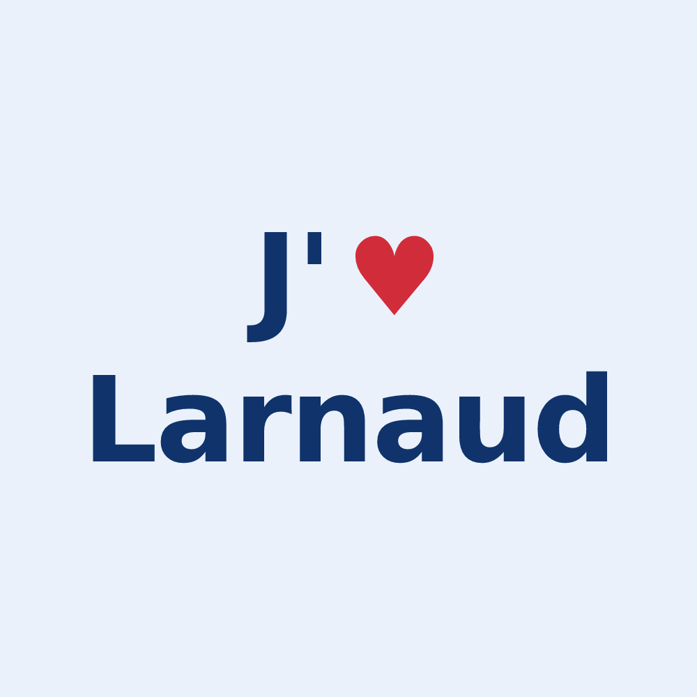 Sticker personnalisé Larnaud — design J'aime Larnaud