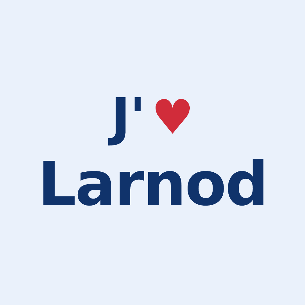 Sticker personnalisé Larnod — design J'aime Larnod
