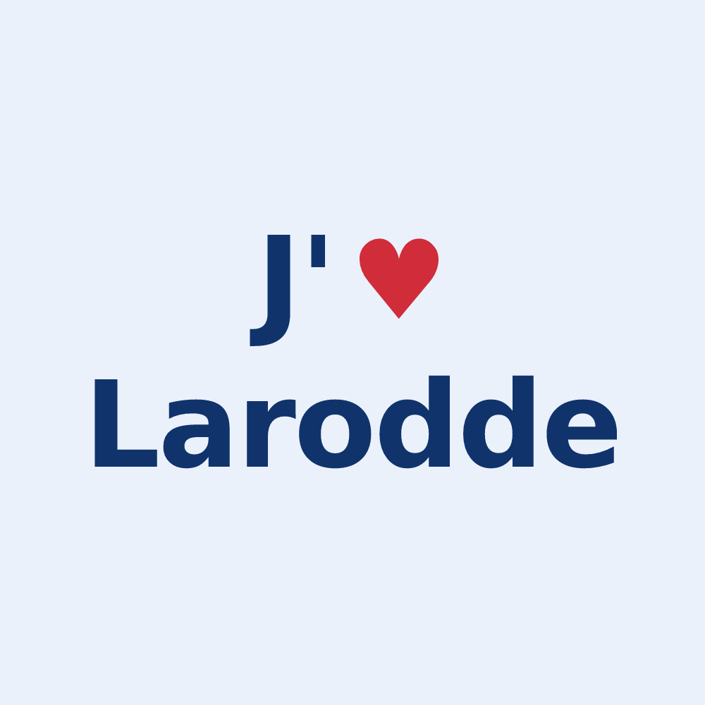 Sticker personnalisé Larodde — design J'aime Larodde