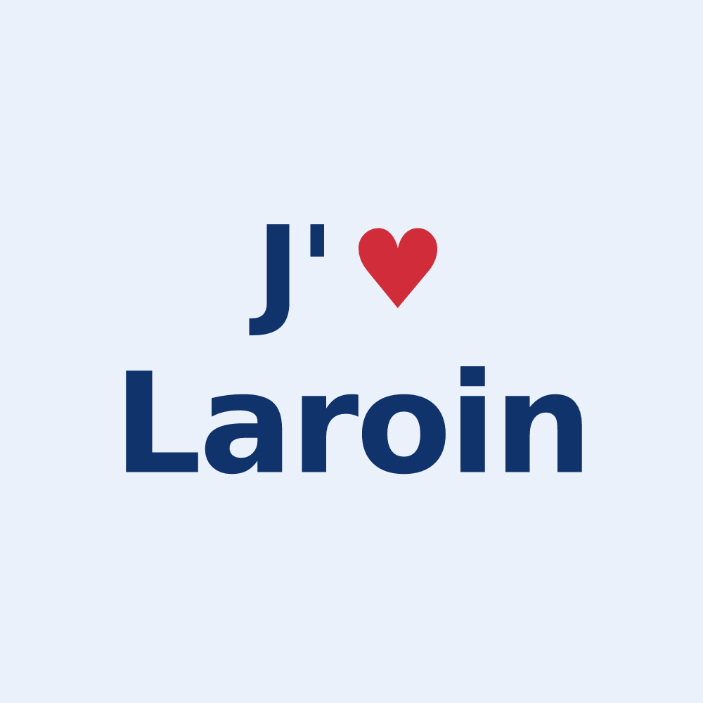 Sticker personnalisé Laroin — design J'aime Laroin