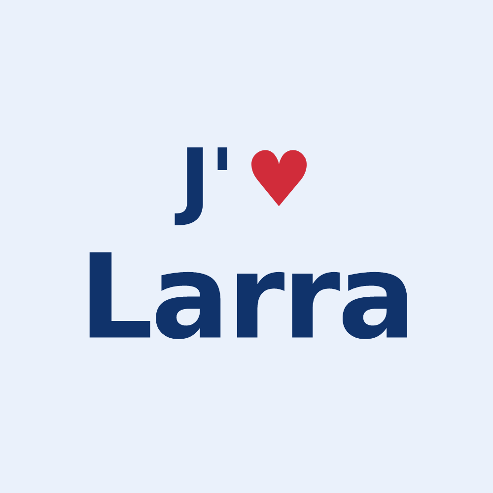 Sticker personnalisé Larra — design J'aime Larra