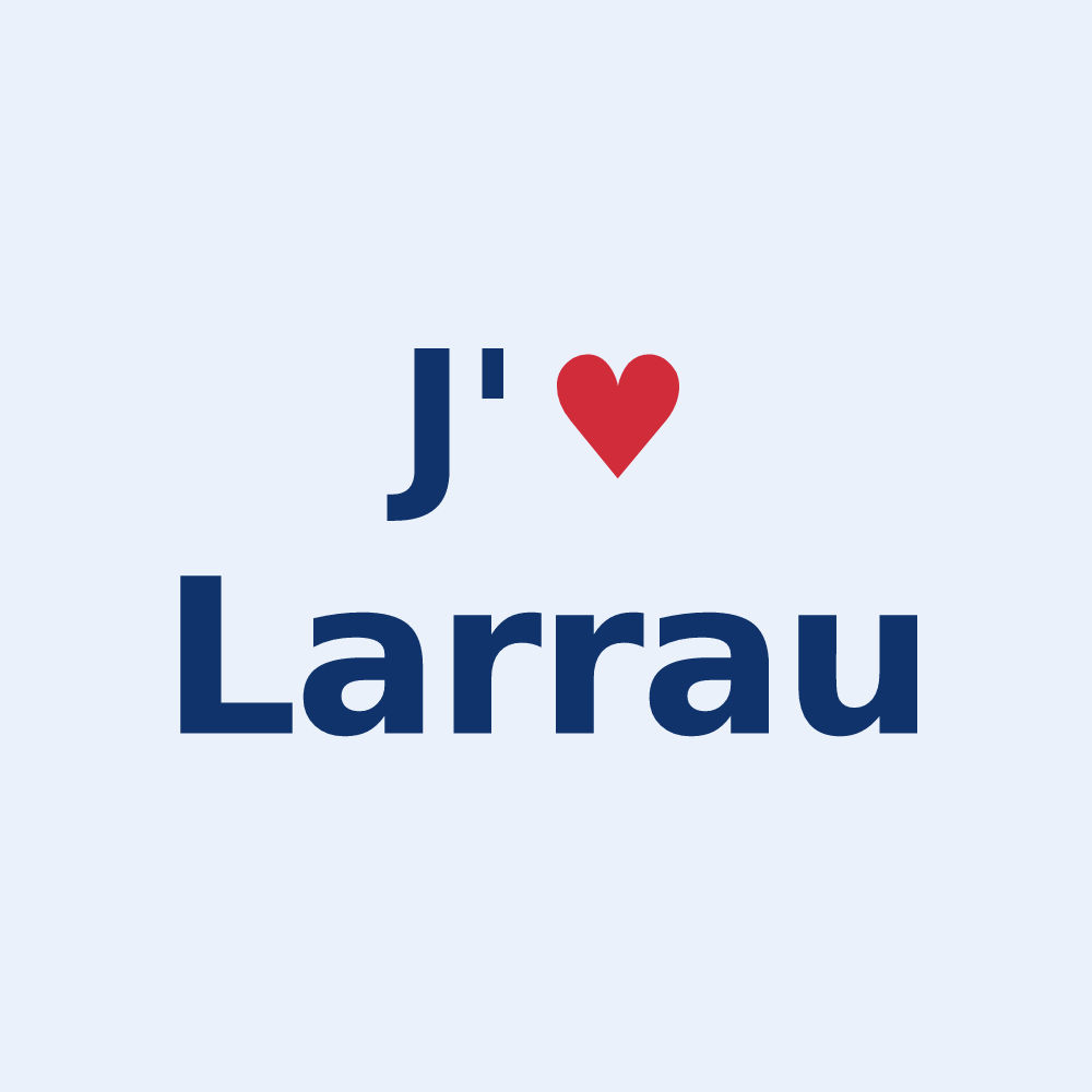 Sticker personnalisé Larrau — design J'aime Larrau