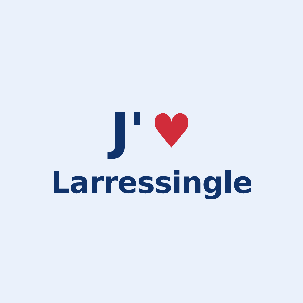 Sticker personnalisé Larressingle — design J'aime Larressingle