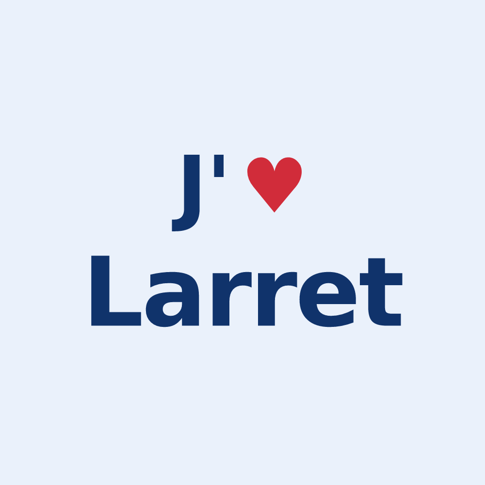 Sticker personnalisé Larret — design J'aime Larret
