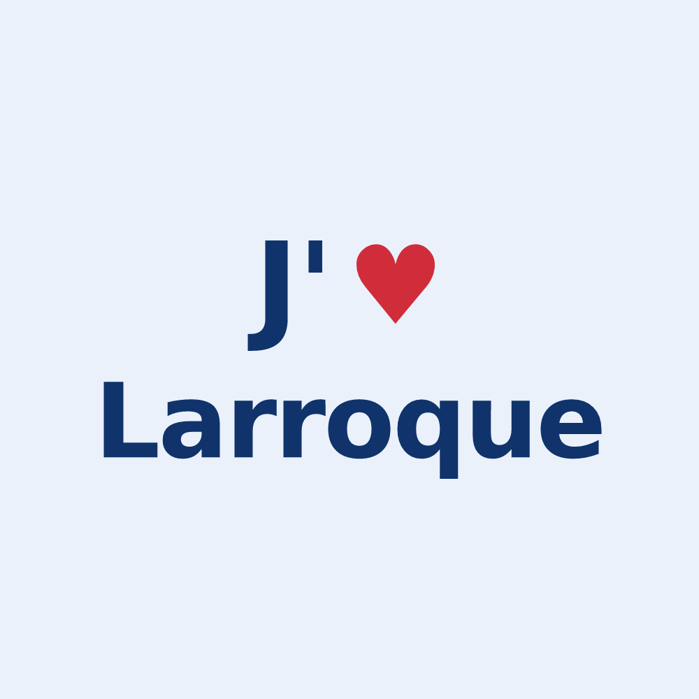 Sticker personnalisé Larroque — design J'aime Larroque