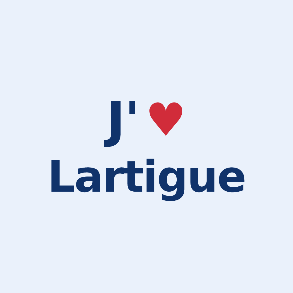 Sticker personnalisé Lartigue — design J'aime Lartigue