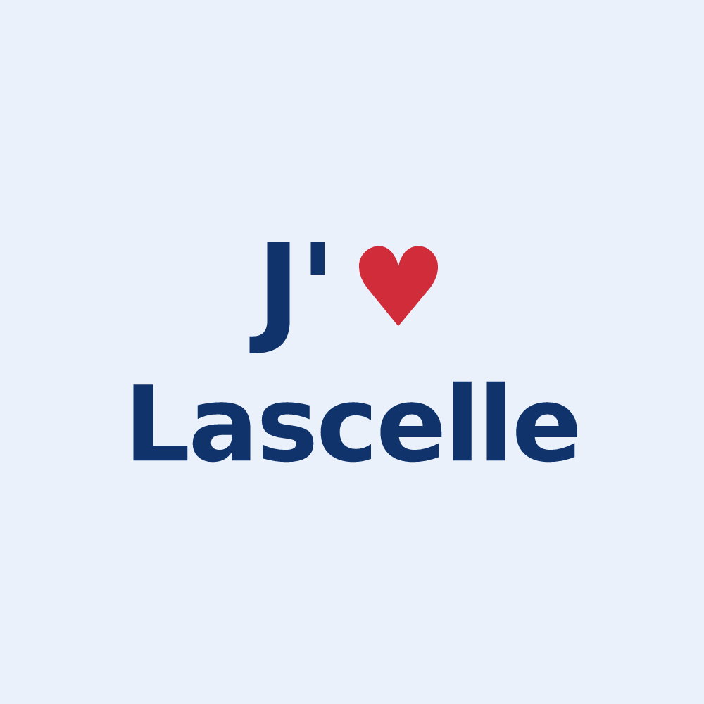 Sticker personnalisé Lascelle — design J'aime Lascelle