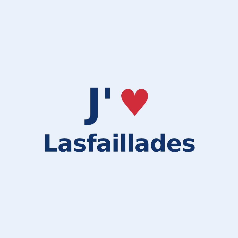 Sticker personnalisé Lasfaillades — design J'aime Lasfaillades