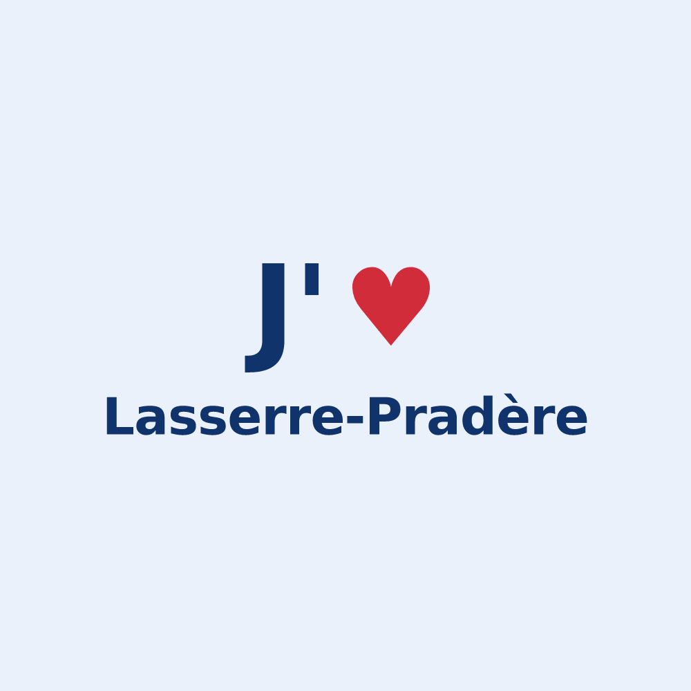 Sticker personnalisé Lasserre-Pradère — design J'aime Lasserre-Pradère