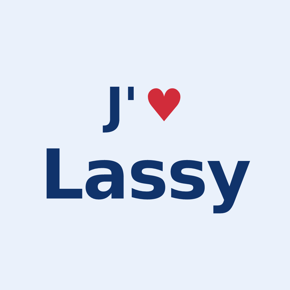 Sticker personnalisé Lassy — design J'aime Lassy