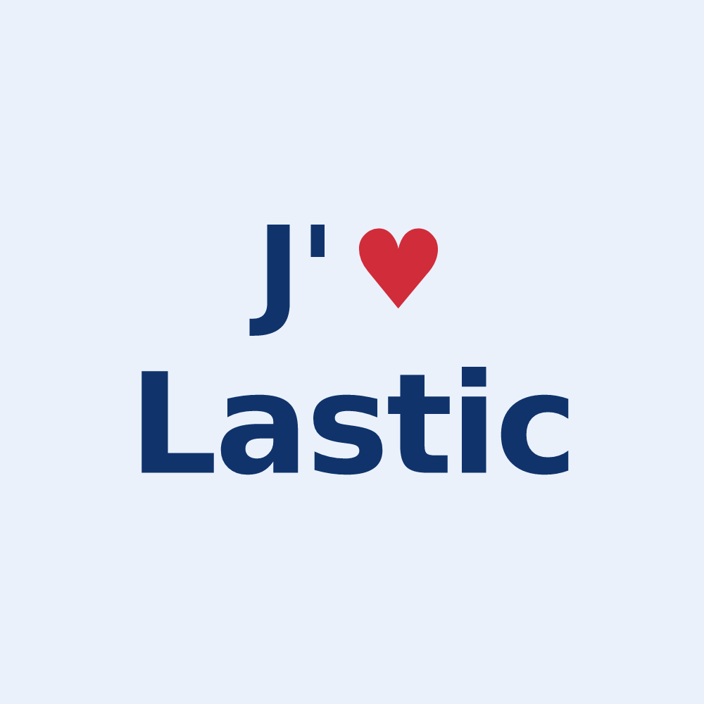 Sticker personnalisé Lastic — design J'aime Lastic