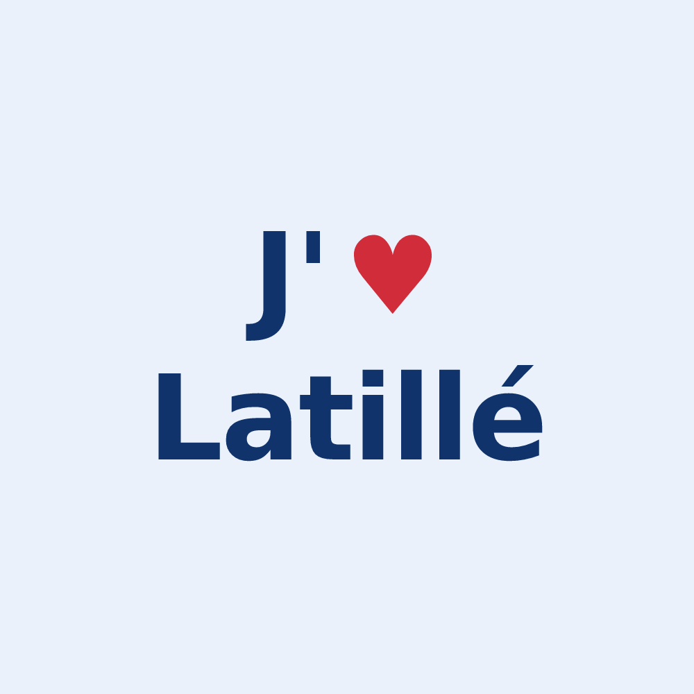 Sticker personnalisé Latillé — design J'aime Latillé