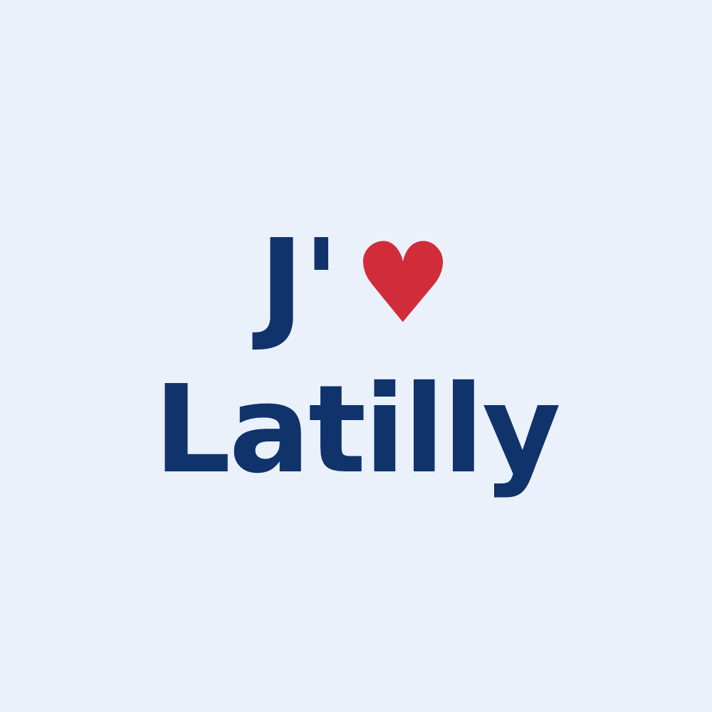 Sticker personnalisé Latilly — design J'aime Latilly