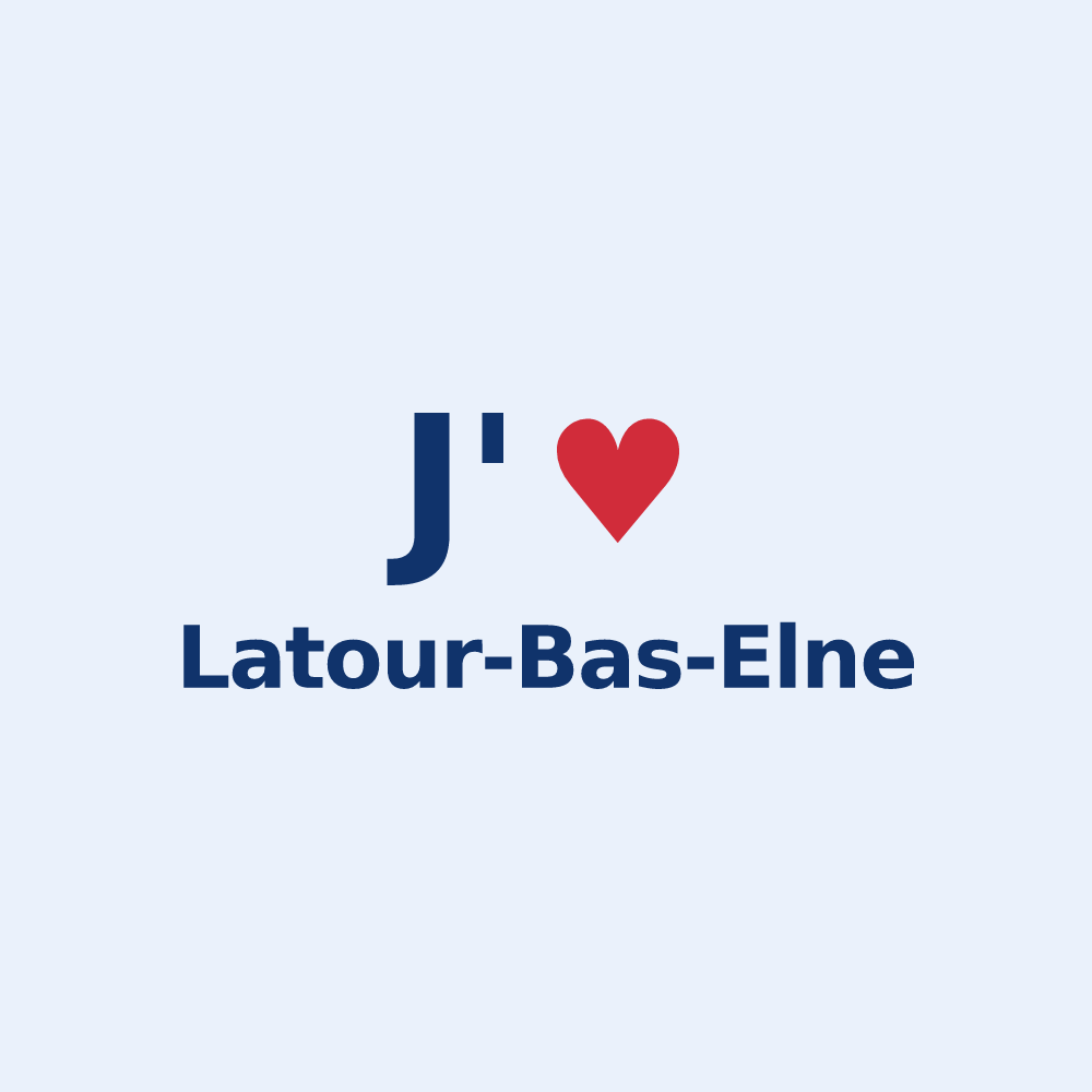 Sticker personnalisé Latour-Bas-Elne — design J'aime Latour-Bas-Elne