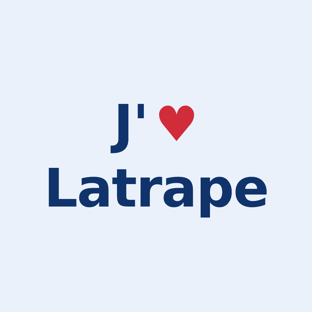 Sticker personnalisé Latrape — design J'aime Latrape