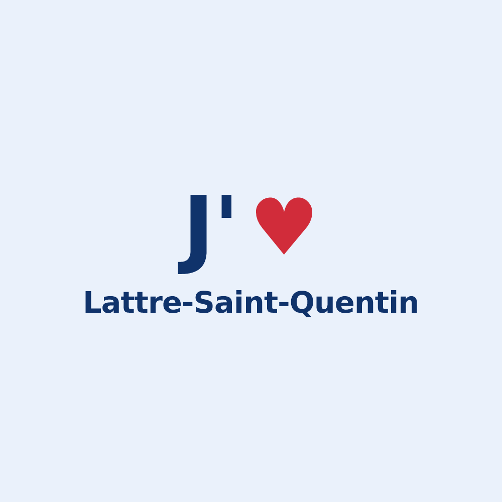 Sticker personnalisé Lattre-Saint-Quentin — design J'aime Lattre-Saint-Quentin