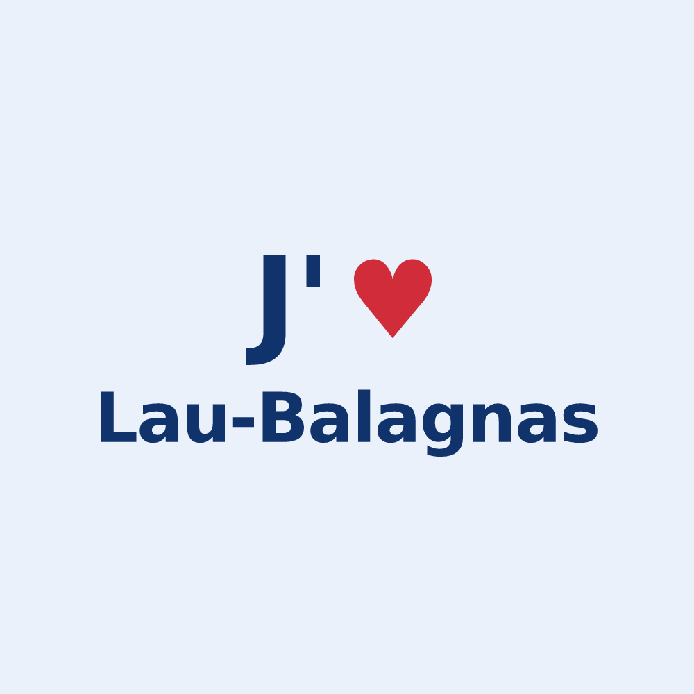 Sticker personnalisé Lau-Balagnas — design J'aime Lau-Balagnas
