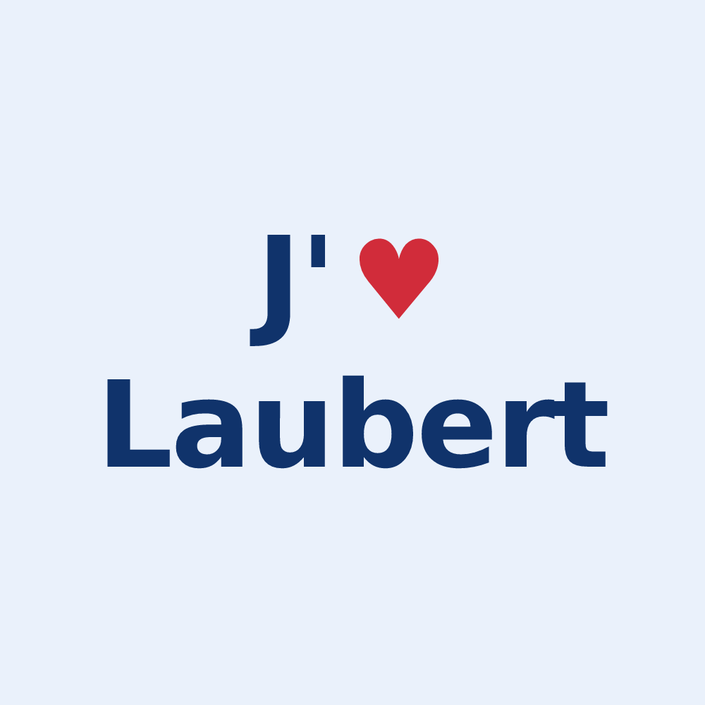 Sticker personnalisé Laubert — design J'aime Laubert