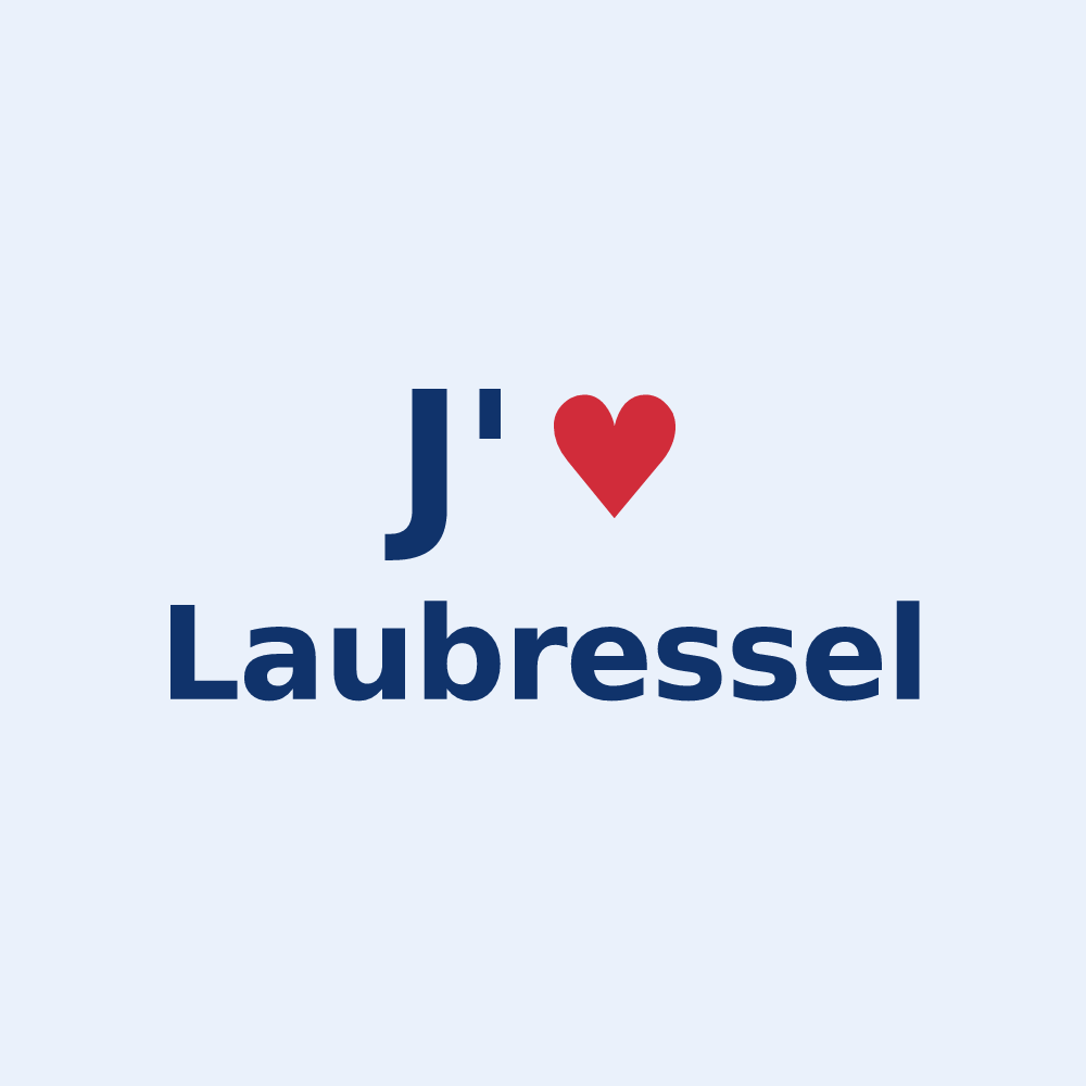 Sticker personnalisé Laubressel — design J'aime Laubressel