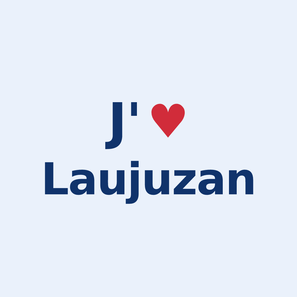 Sticker personnalisé Laujuzan — design J'aime Laujuzan