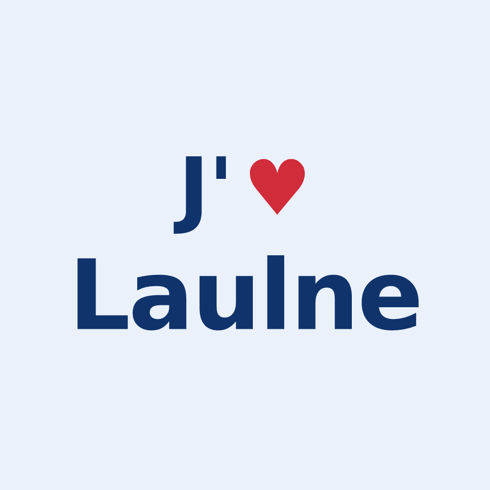 Sticker personnalisé Laulne — design J'aime Laulne
