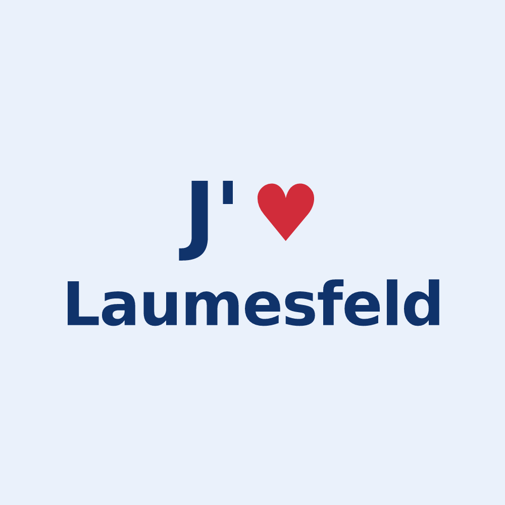 Sticker personnalisé Laumesfeld — design J'aime Laumesfeld