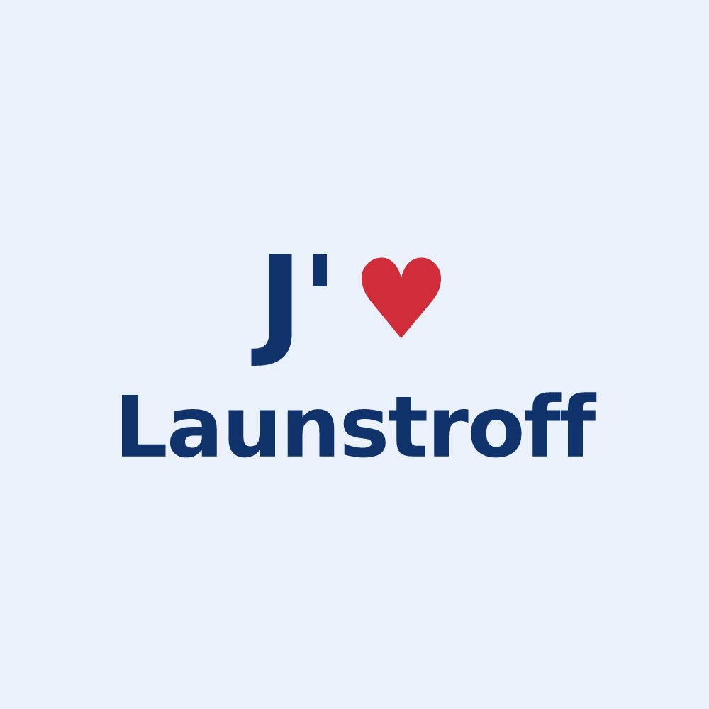 Sticker personnalisé Launstroff — design J'aime Launstroff