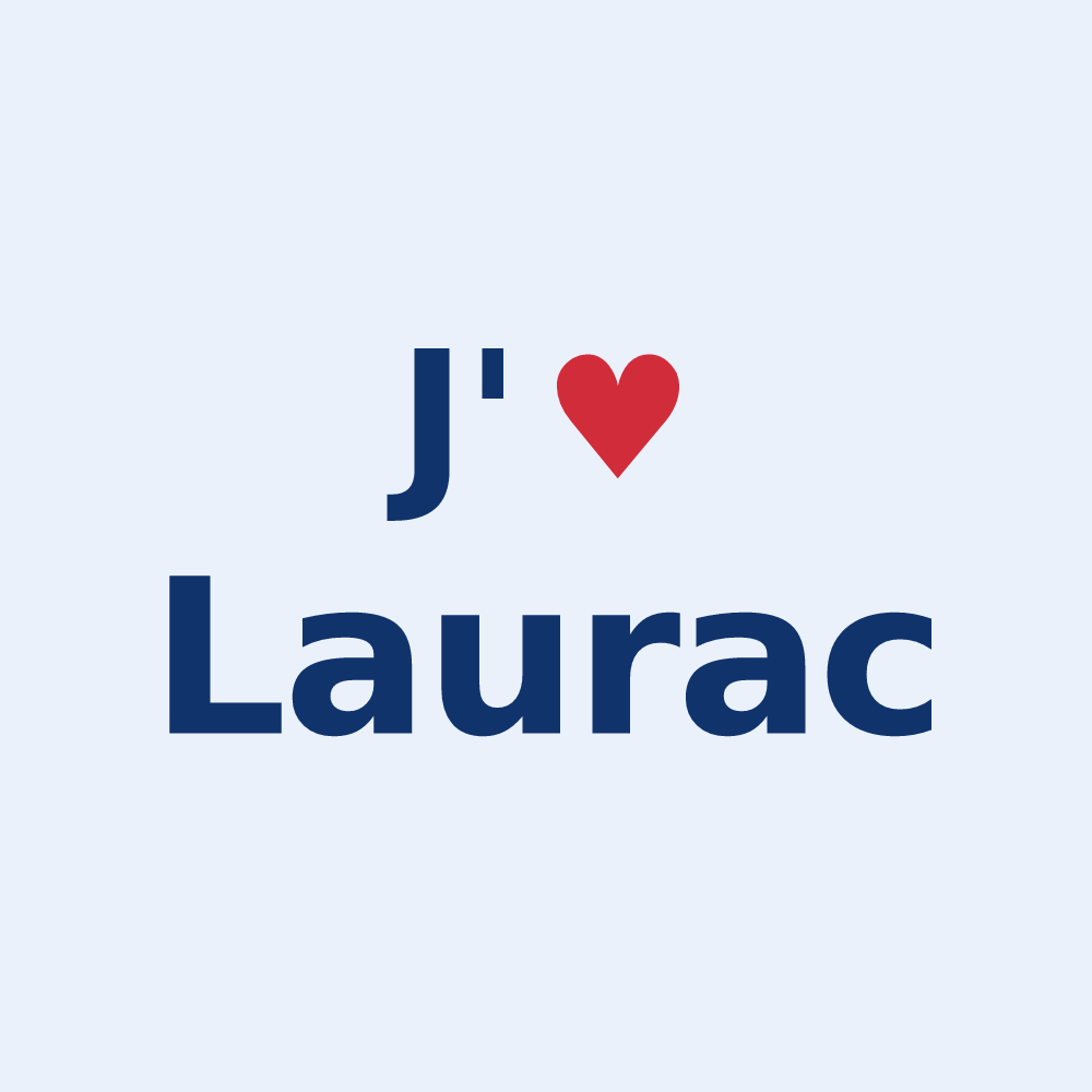 Sticker personnalisé Laurac — design J'aime Laurac