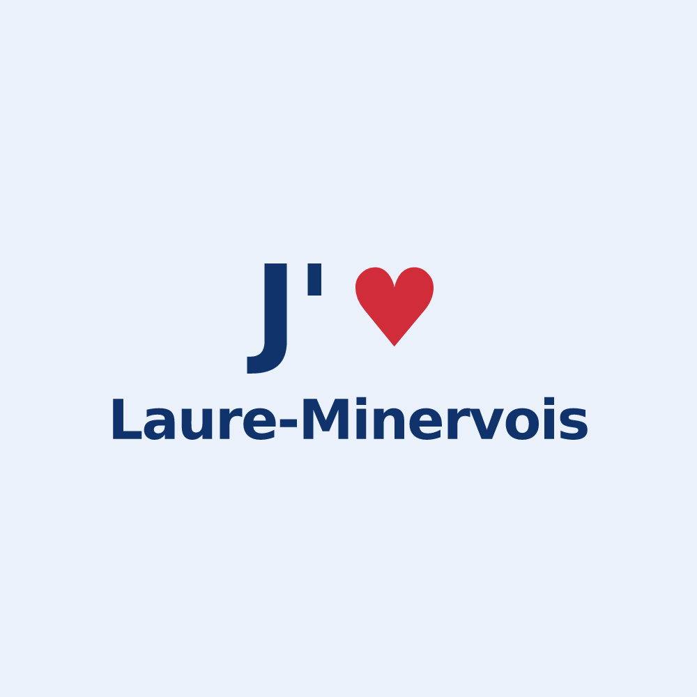 Sticker personnalisé Laure-Minervois — design J'aime Laure-Minervois