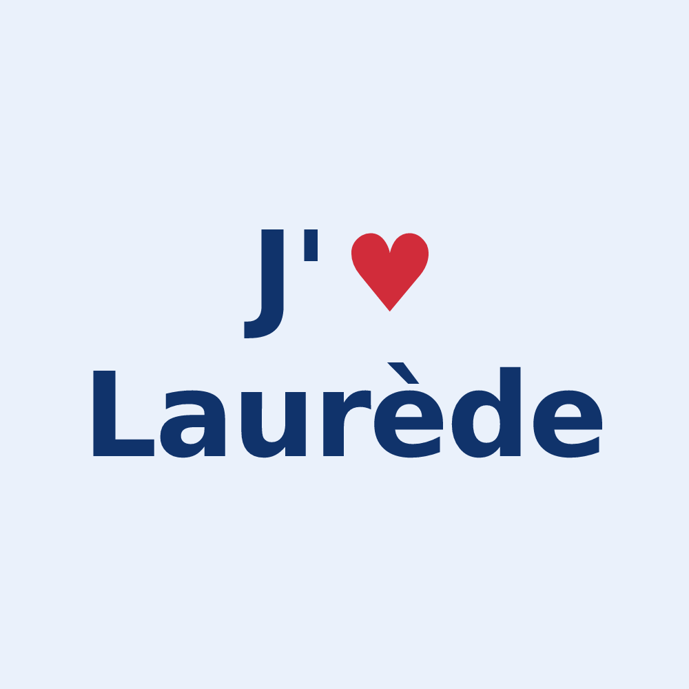 Sticker personnalisé Laurède — design J'aime Laurède