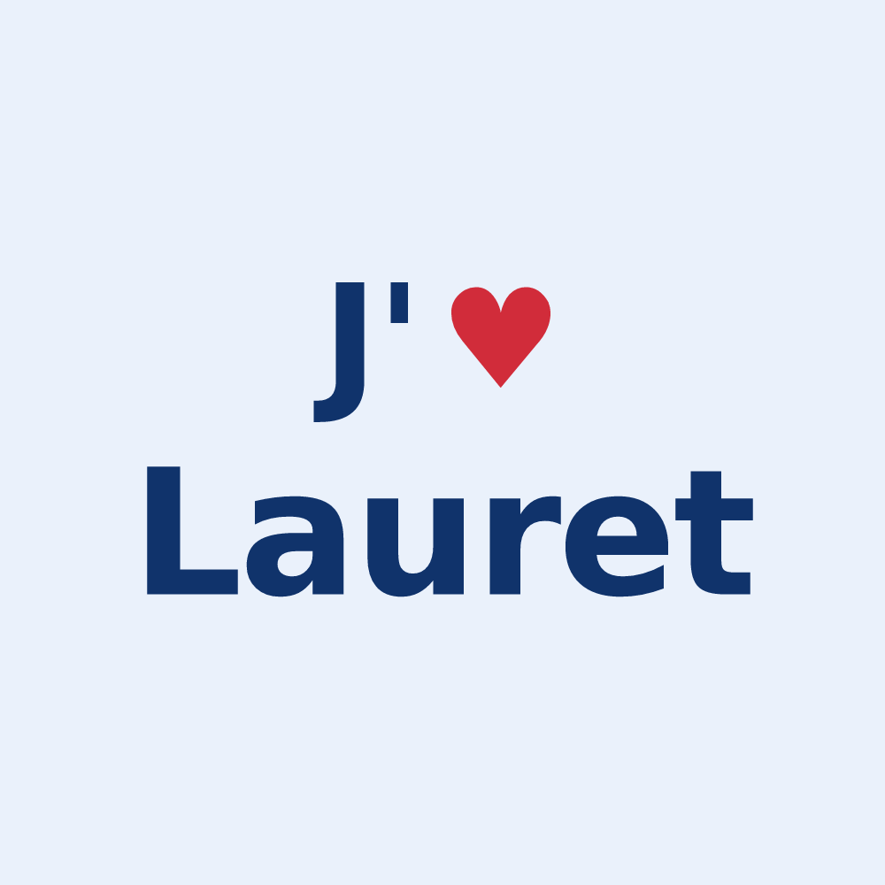 Sticker personnalisé Lauret — design J'aime Lauret
