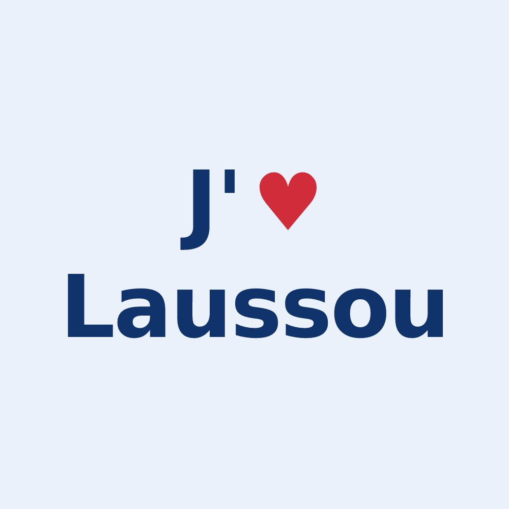 Sticker personnalisé Laussou — design J'aime Laussou