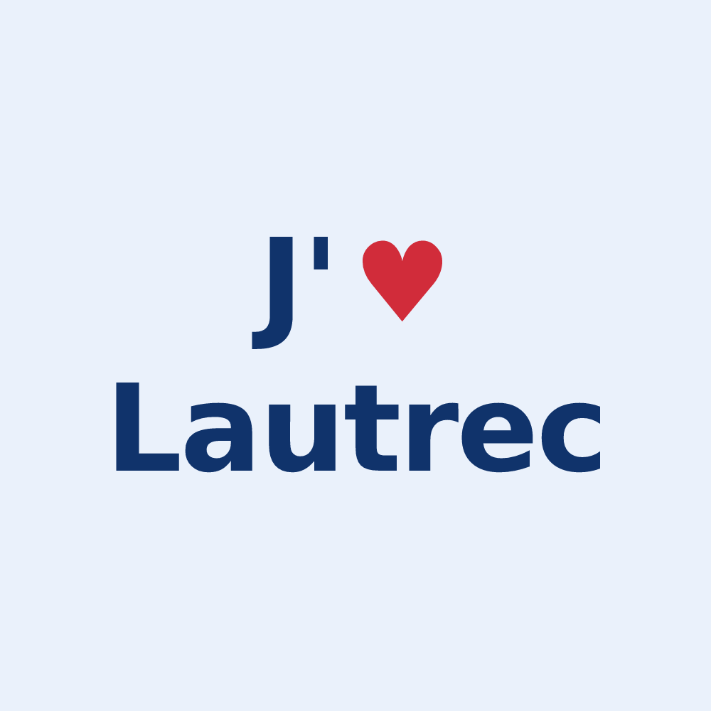 Sticker personnalisé Lautrec — design J'aime Lautrec